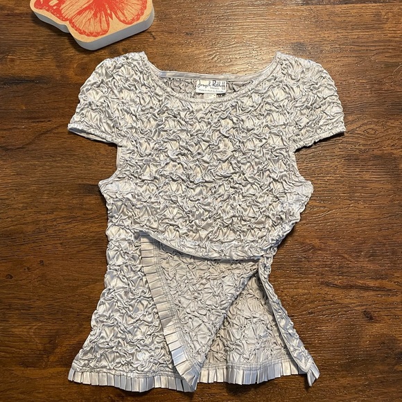 Vintage | Joseph Ribkoff 90s Popcorn Scrunchie Top - Picture 6 of 12